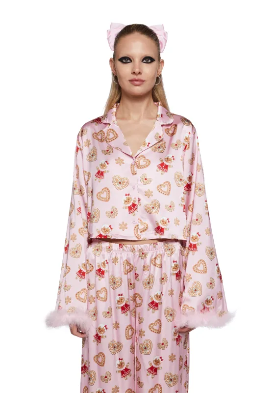 Love Surrounds Me Pajama Top - Pink sold by Dolls Kill