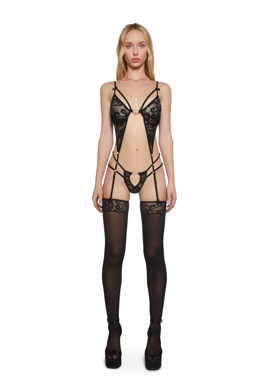 Lucky Nightz Lace Teddy sold by Dolls Kill