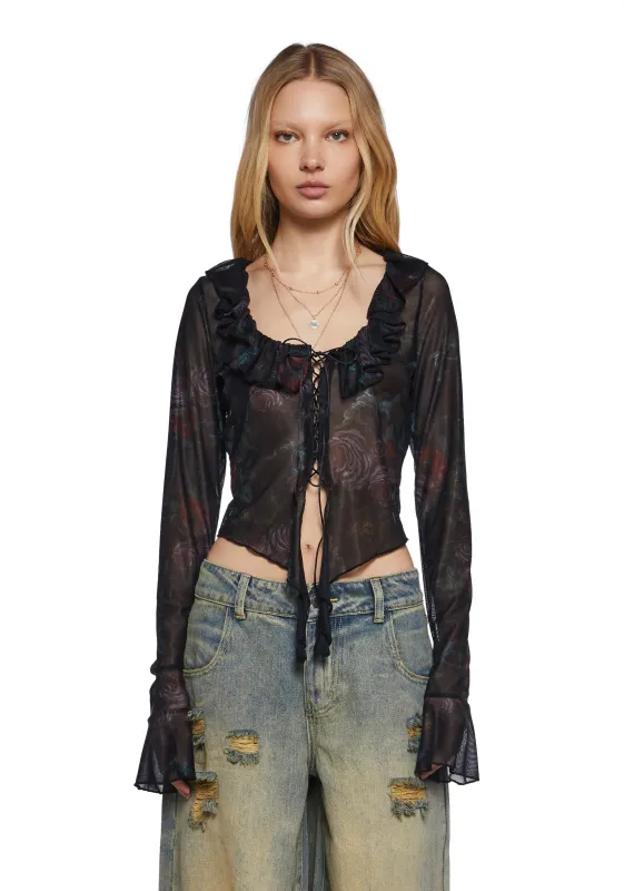 Spring Fling Mesh Top sold by Dolls Kill