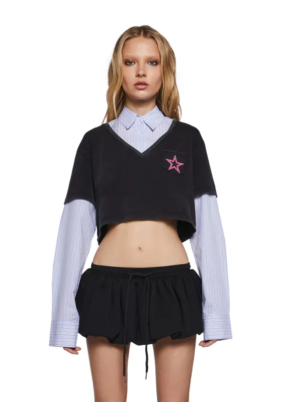 Azure Graphic Long Sleeve Top sold by Dolls Kill