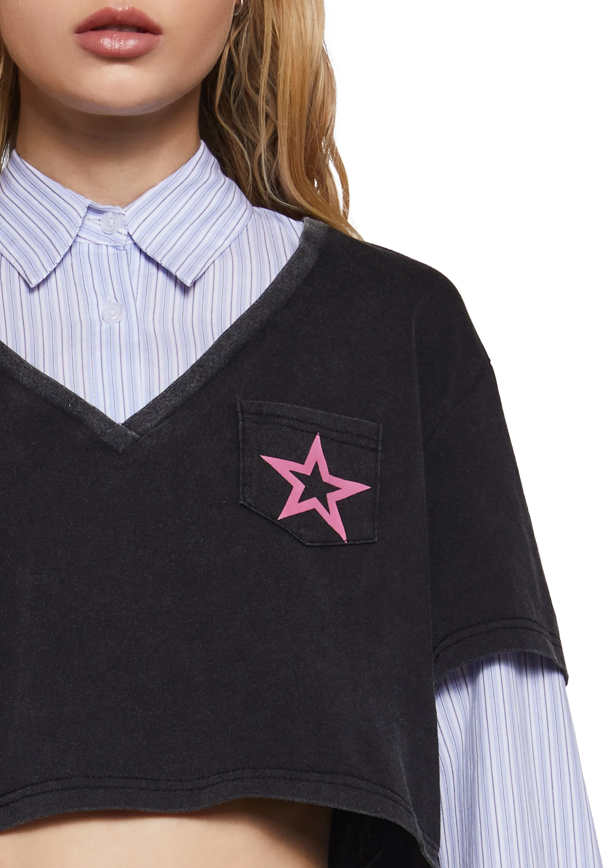 Azure Graphic Long Sleeve Top sold by Dolls Kill product image thumbnail 5