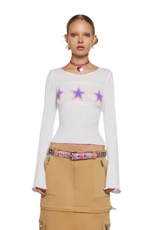 My Lucky Star Thermal Long Sleeve Top sold by Dolls Kill