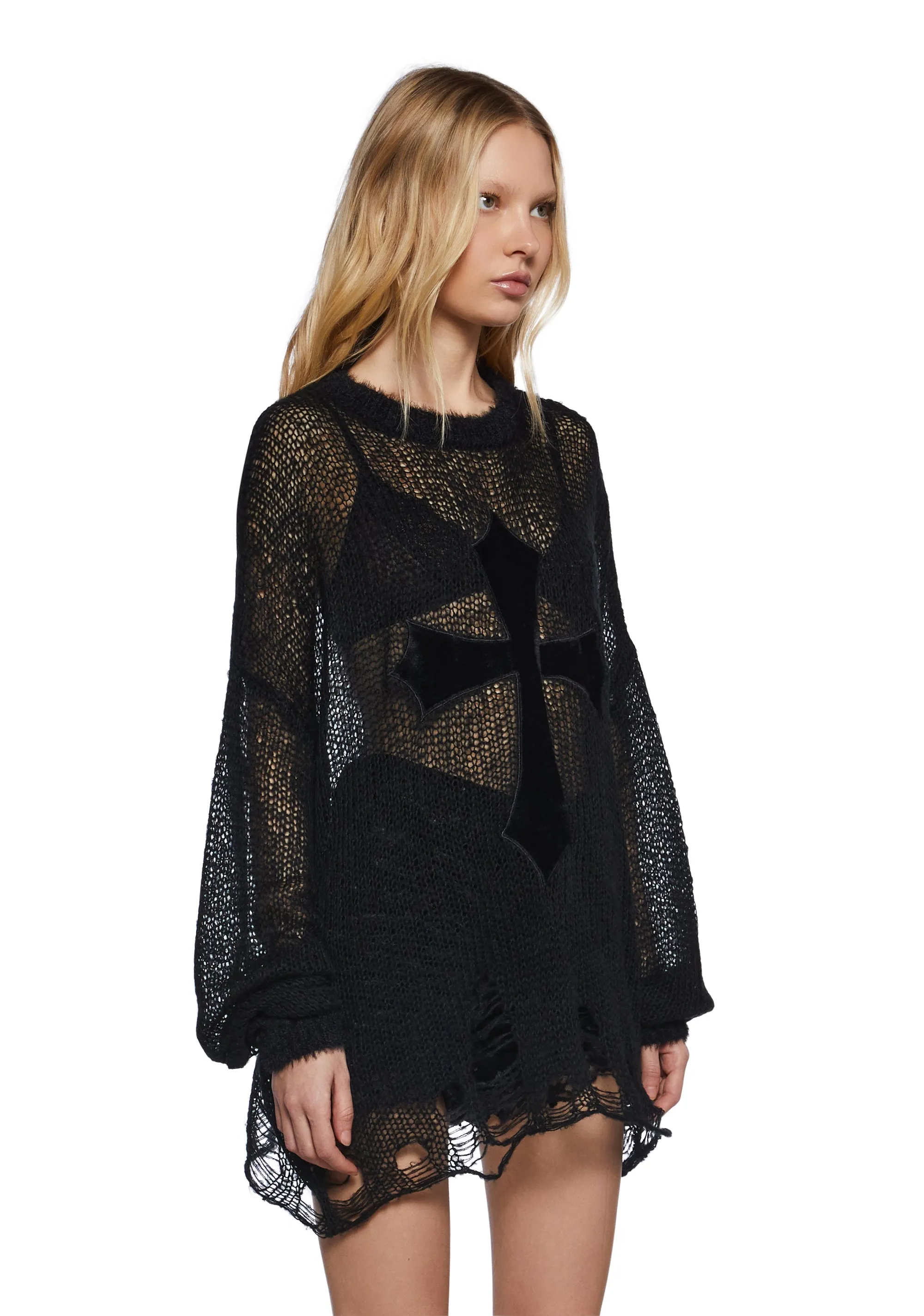 Coveted Acts Knit Sweater sold by Dolls Kill product image thumbnail 3