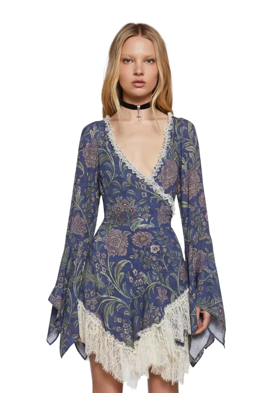 Love At Dusk Wrap Dress sold by Dolls Kill