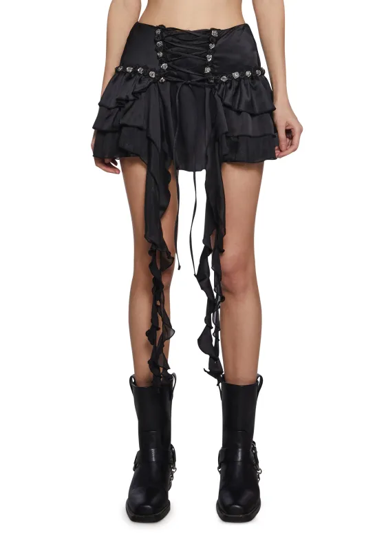 Fae Charms Mini Skirt - Black sold by Dolls Kill
