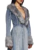 Off Beat Charm Denim Maxi Coat - Light Blue sold by Dolls Kill