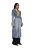 Off Beat Charm Denim Maxi Coat - Light Blue sold by Dolls Kill