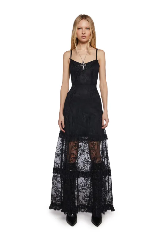Temple Of Love Lace Maxi Dress sold by Dolls Kill