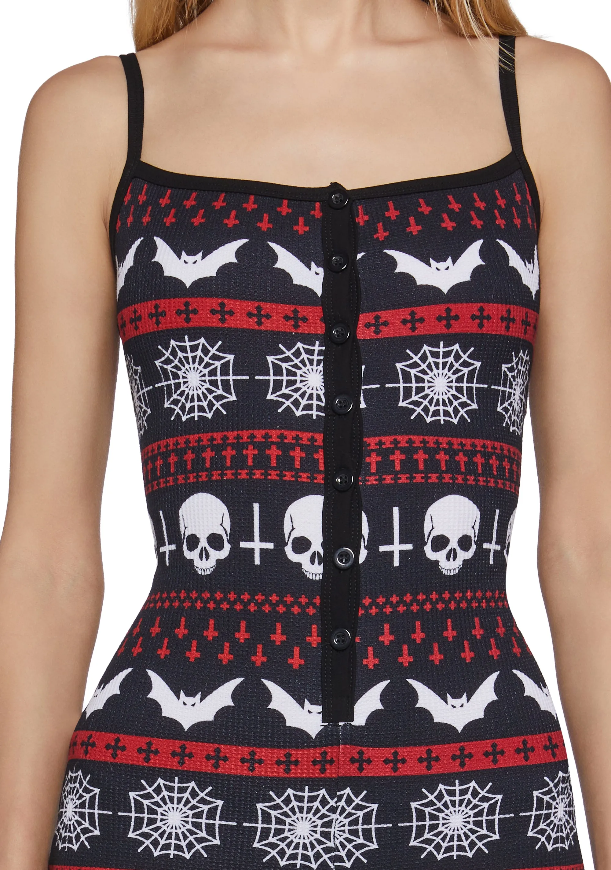 Spooky Loves Thermal Romper sold by Dolls Kill product image thumbnail 5