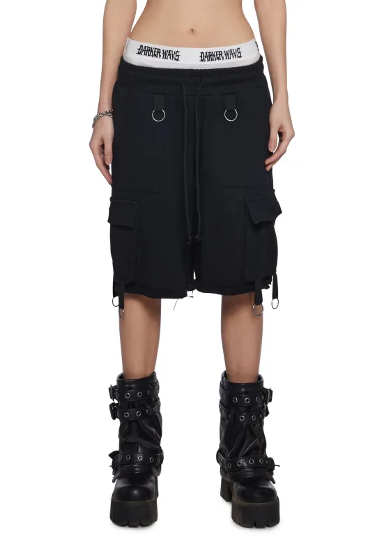 Chord Cargo Shorts sold by Dolls Kill