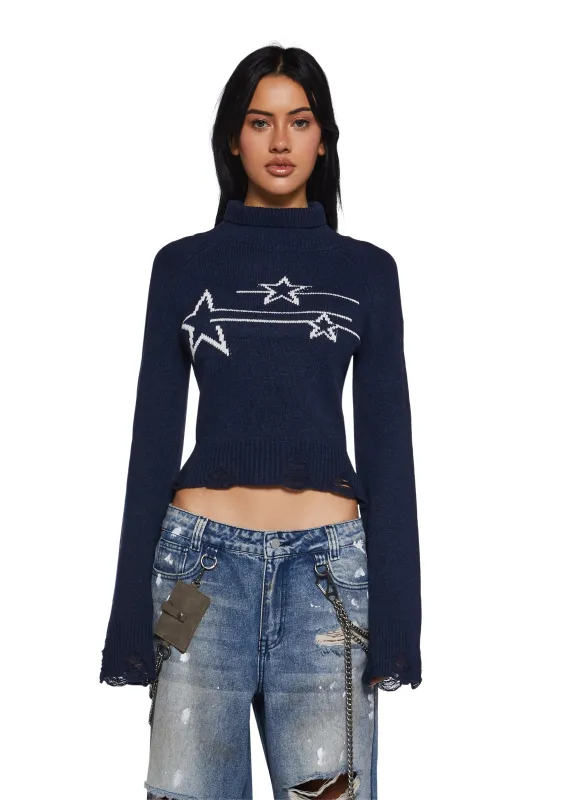 Be A Star Knit Sweater sold by Dolls Kill
