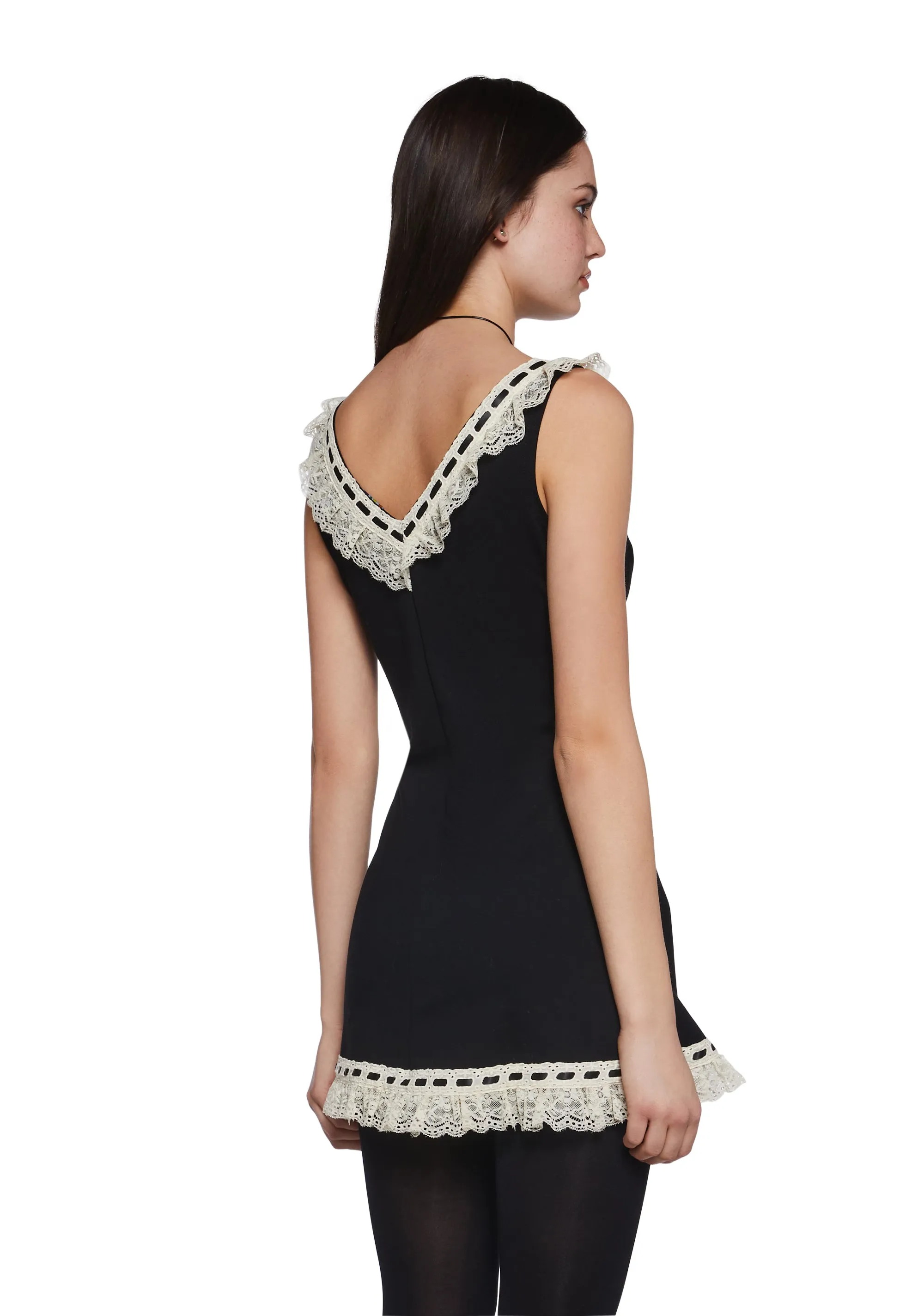 knee length dresses for ladies I Guess So Mini Dress Black Polka Dot main image 1