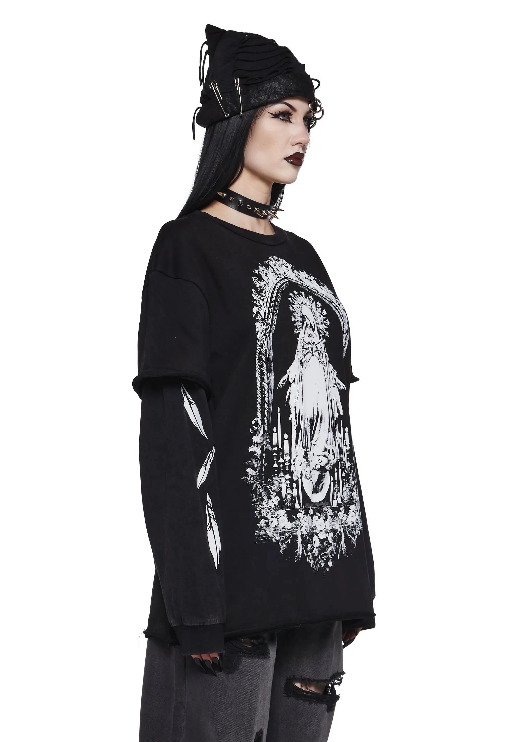 Sacred Sin Long Sleeve Tee sold by Dolls Kill product image thumbnail 4