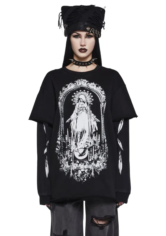 Sacred Sin Long Sleeve Tee sold by Dolls Kill