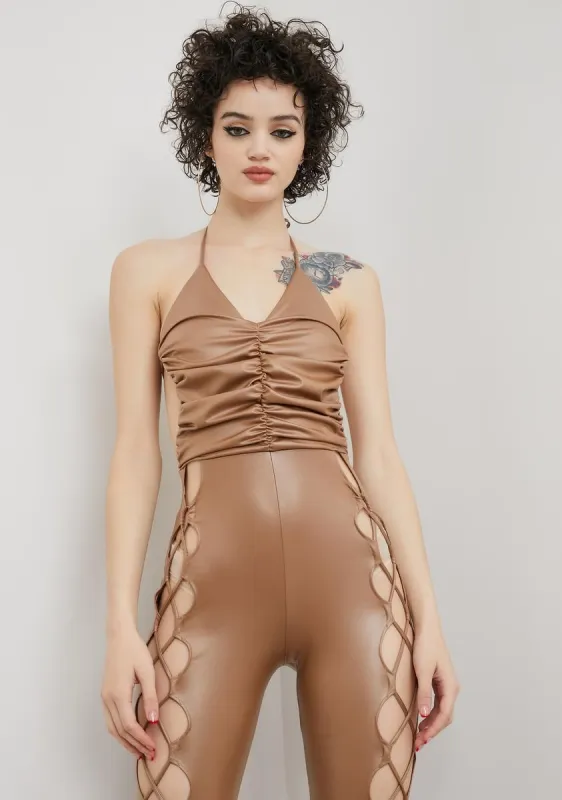 Born Again Vegan Leather Catsuit sold by Dolls Kill