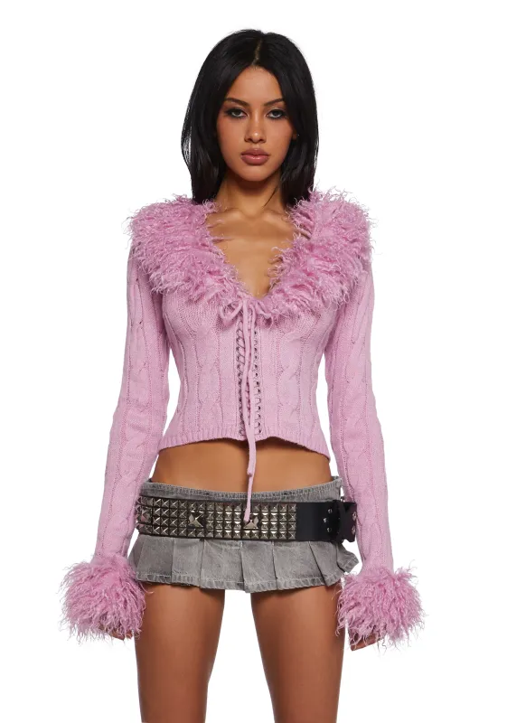 Covet Cable Knit Cardigan sold by Dolls Kill