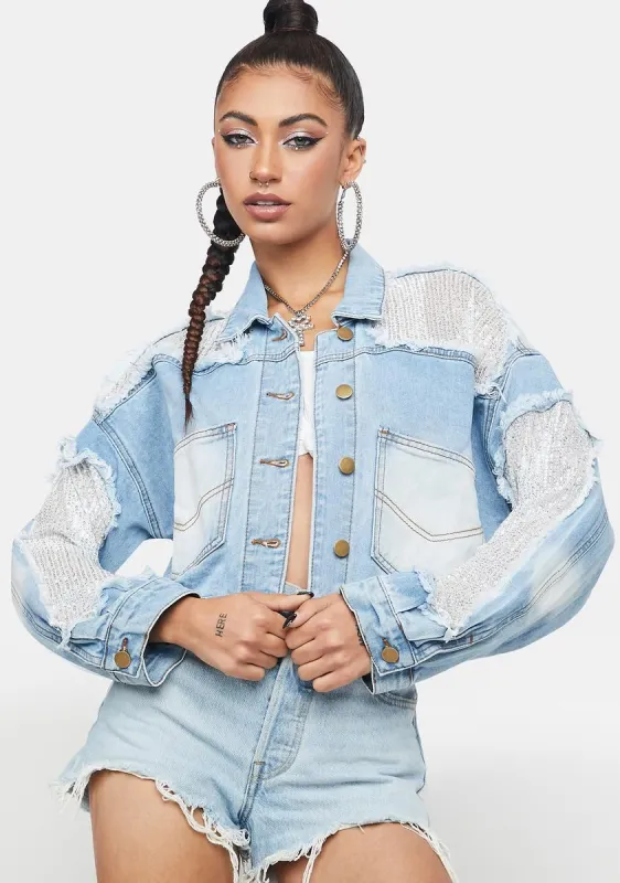 After Hours Denim Jacket sold by Dolls Kill