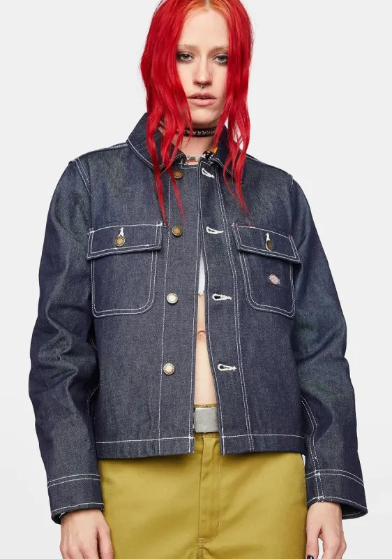 100 Year Denim Chore Coat sold by Dolls Kill