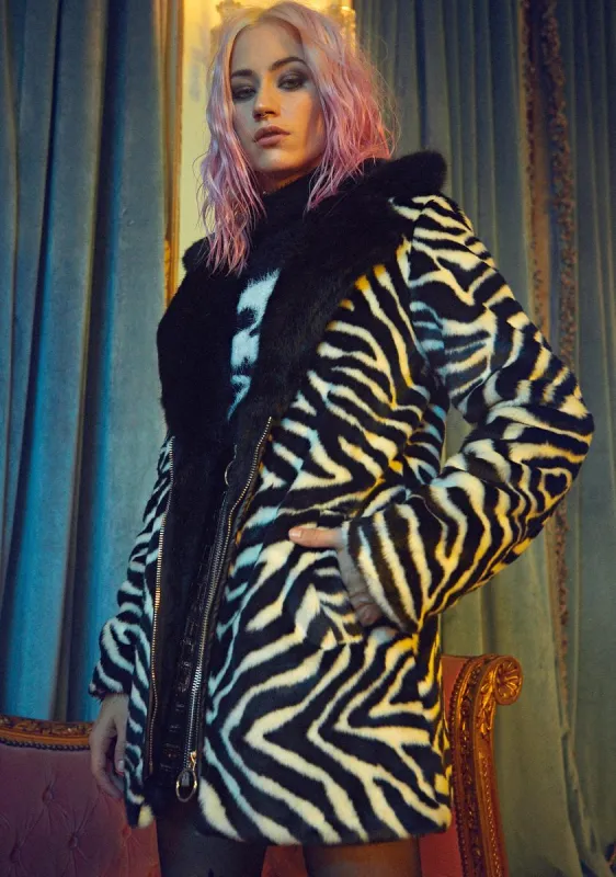 Earned My Stripes Zebra Coat sold by Dolls Kill