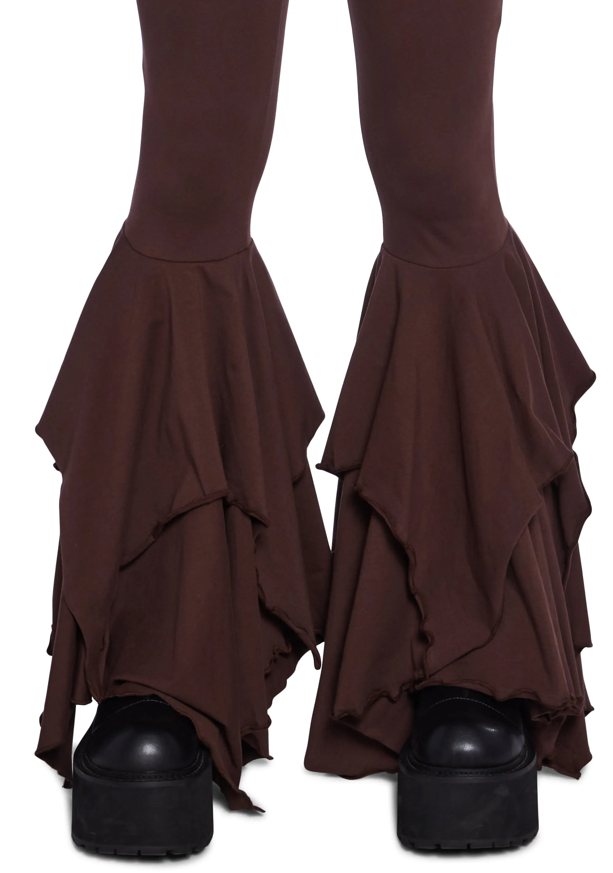 F Is For Fairies™ Flare Pants - Brown sold by Dolls Kill product image thumbnail 5