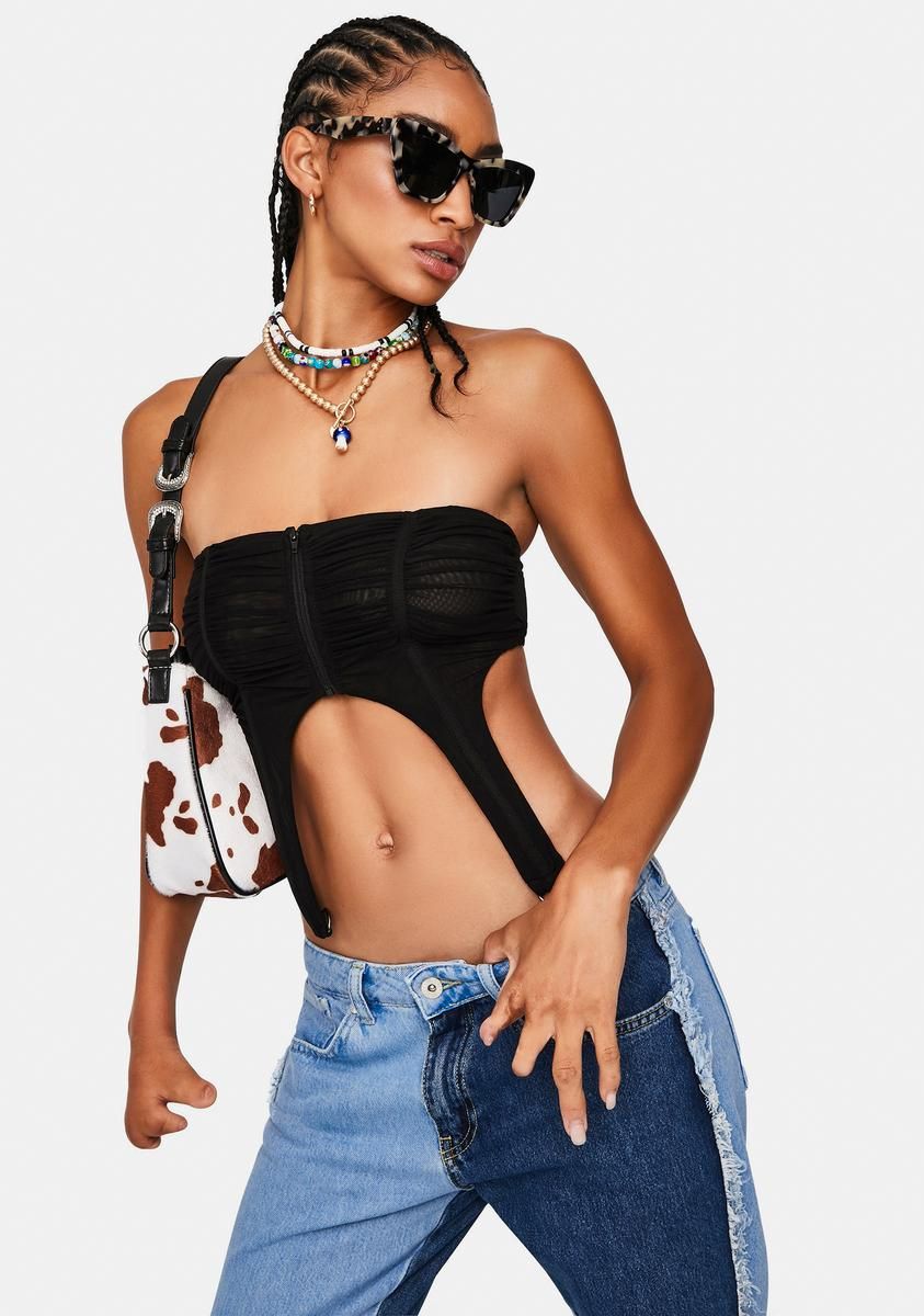 Down And Out Strappy Tube Top sold by Dolls Kill product image thumbnail 2