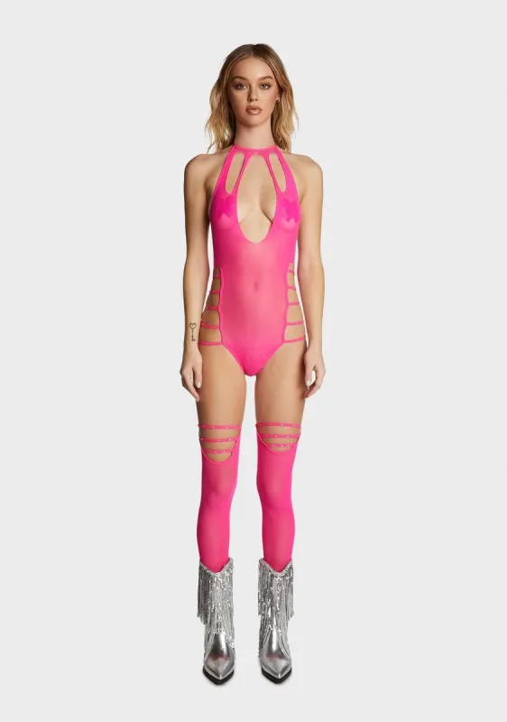 Taking Control Sheer Bodysuit sold by Dolls Kill