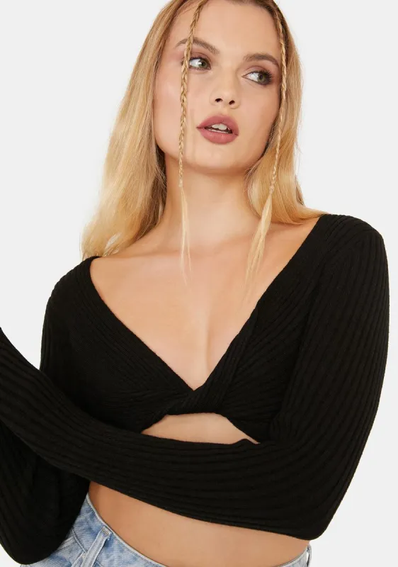 Total Babe Ribbed Long Sleeve Top sold by Dolls Kill