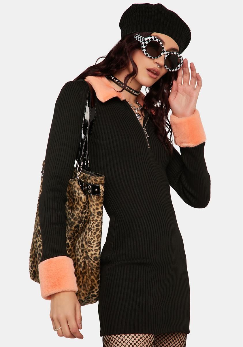Fur Trim Mini Dress sold by Dolls Kill product image thumbnail 2