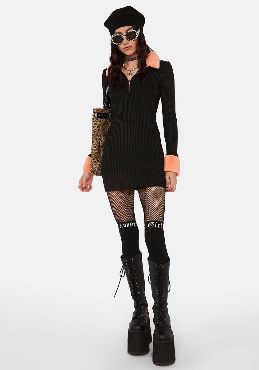 Fur Trim Mini Dress sold by Dolls Kill product image thumbnail 3