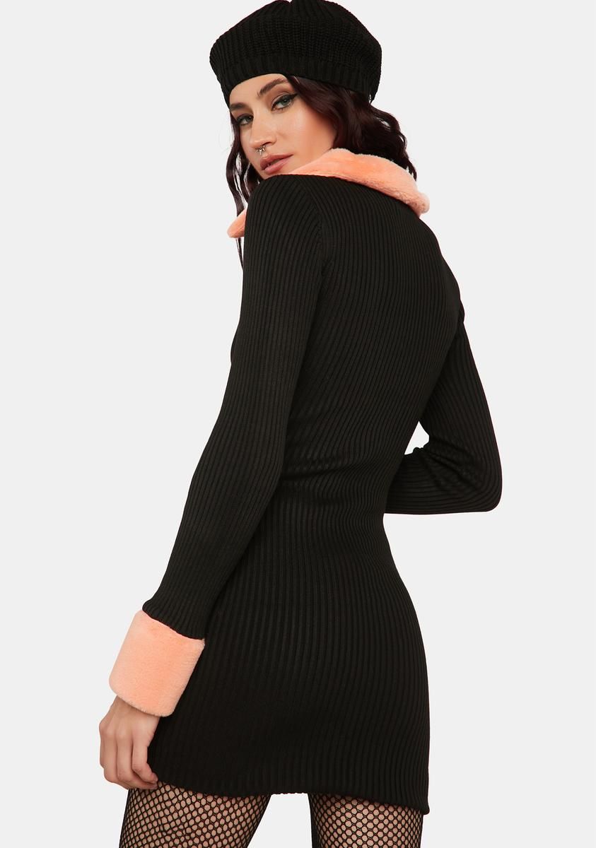 Fur Trim Mini Dress sold by Dolls Kill product image thumbnail 4