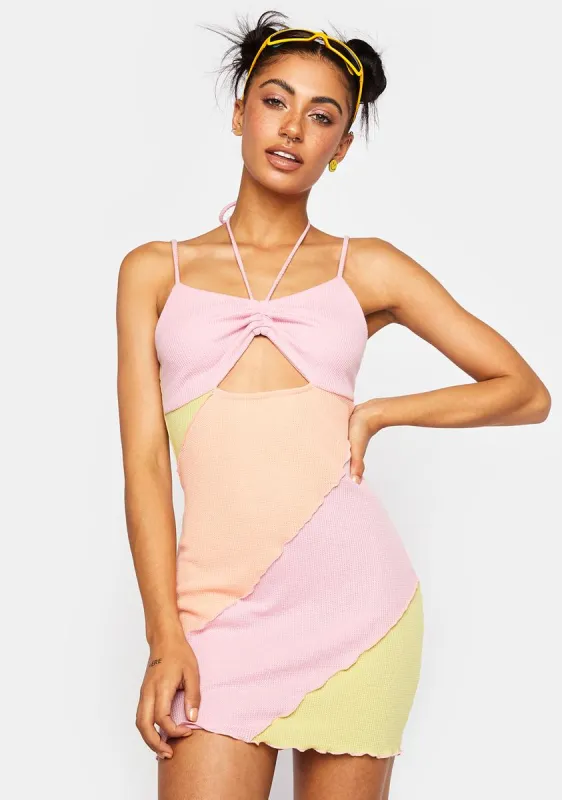 Pink Combo Mini Dress sold by Dolls Kill