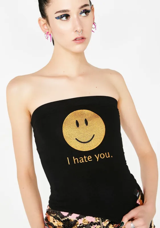 I Hate You Boob Tube sold by Dolls Kill