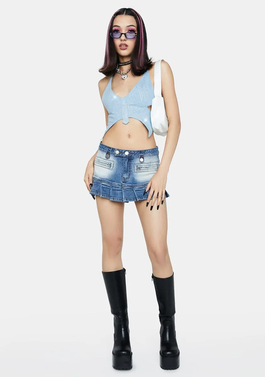 Butterfly Denim Halter sold by Dolls Kill product image thumbnail 3
