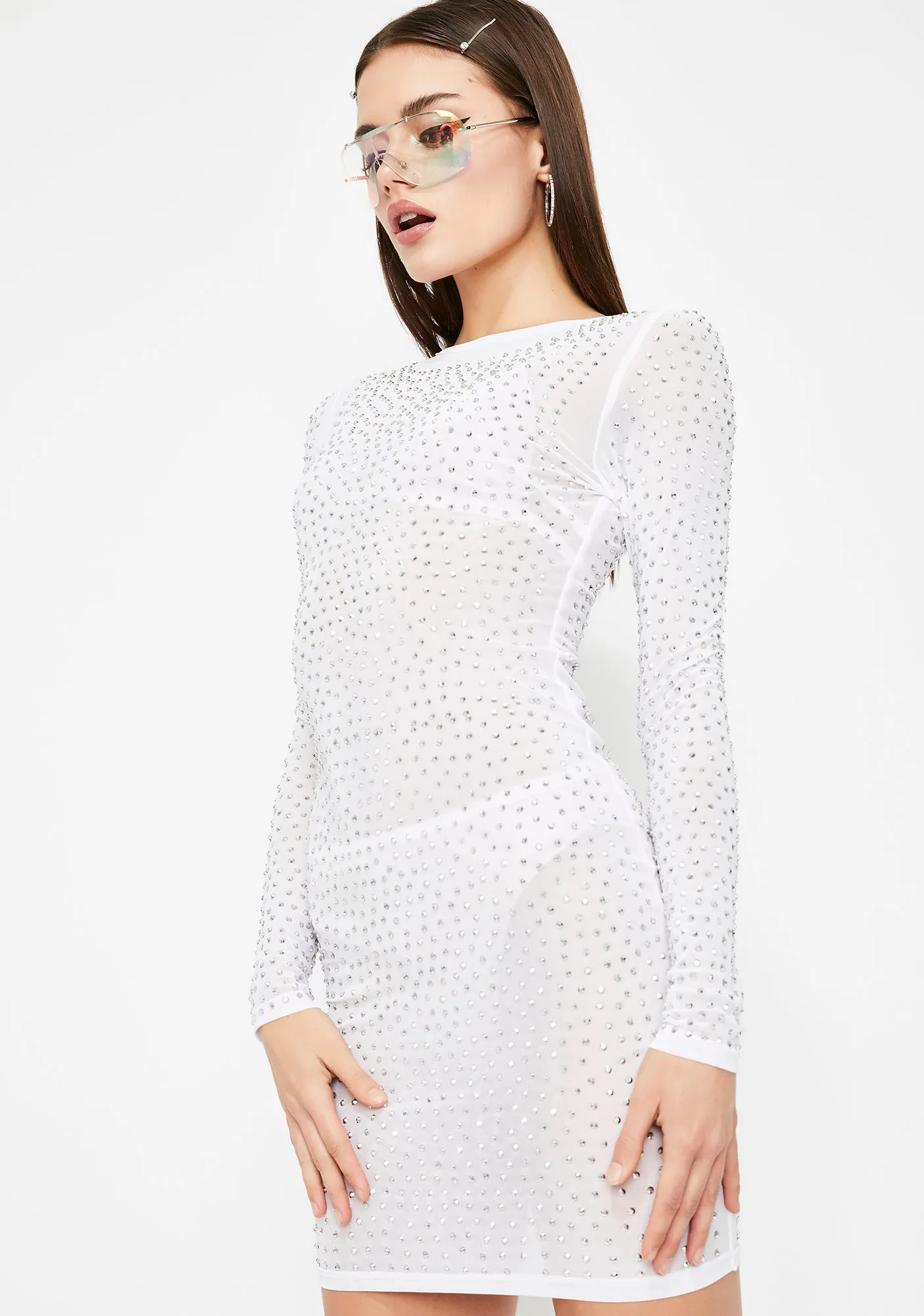 Boss Life Rhinestone Dress sold by Dolls Kill