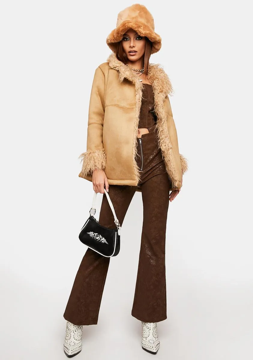 Brown Y2k Faux Fur Jacket sold by Dolls Kill product image thumbnail 3