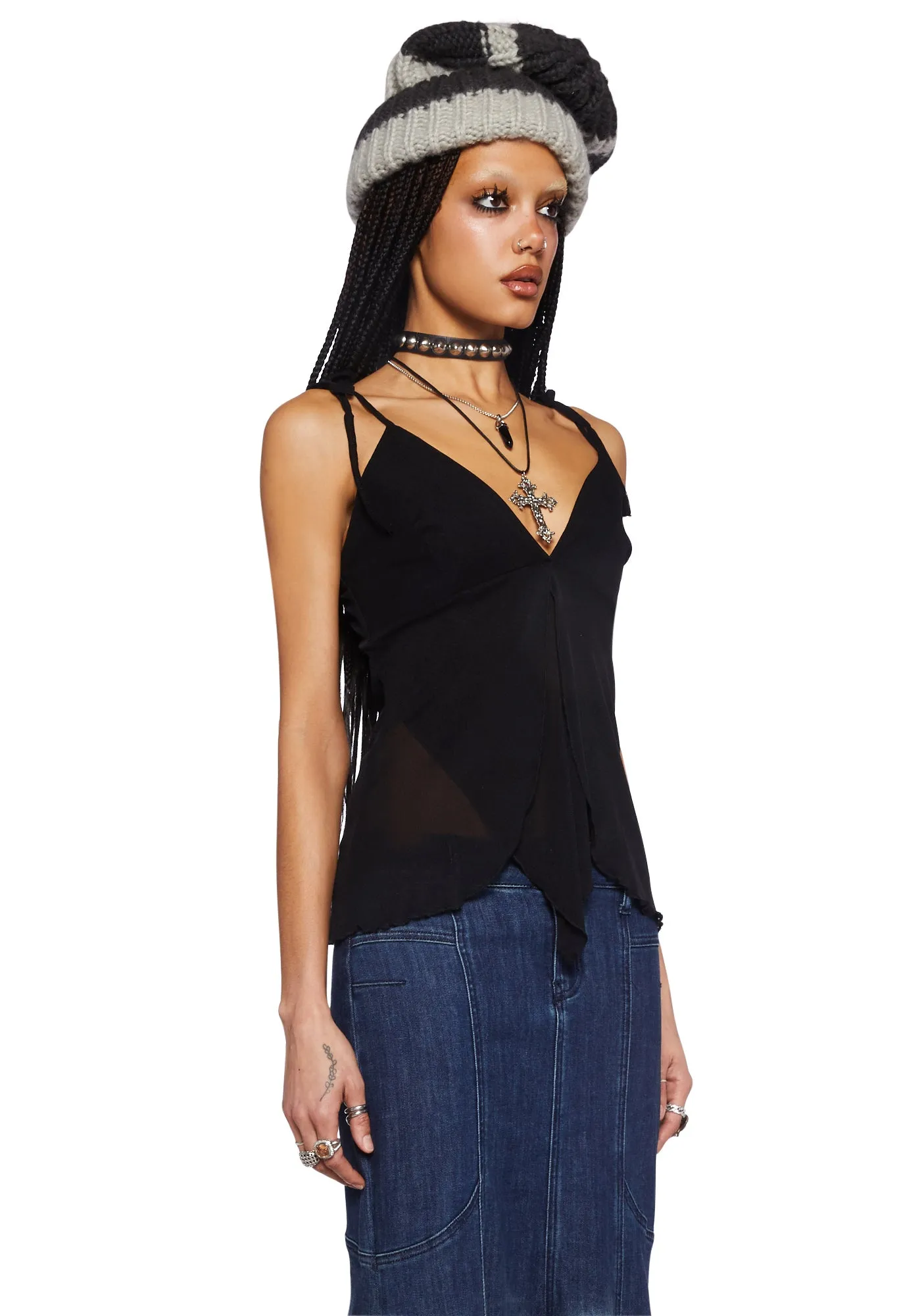 Not That Easy Cami Top- Black sold by Dolls Kill product image thumbnail 3