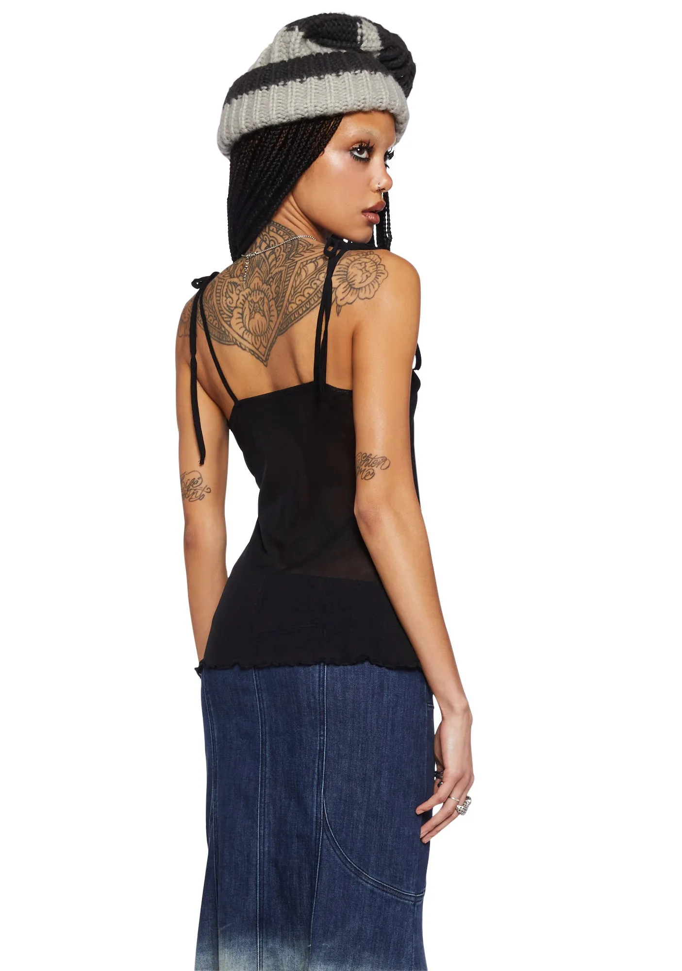 Not That Easy Cami Top- Black sold by Dolls Kill product image thumbnail 4