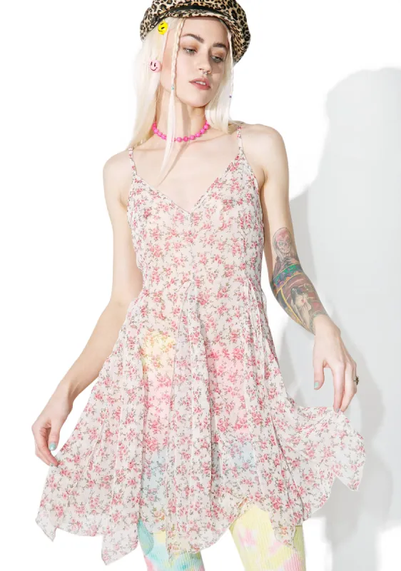 Fallin' Petals Slip Dress sold by Dolls Kill