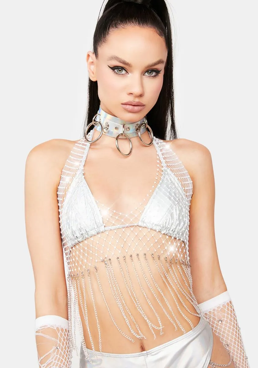 Bring The Bling Crop Top sold by Dolls Kill