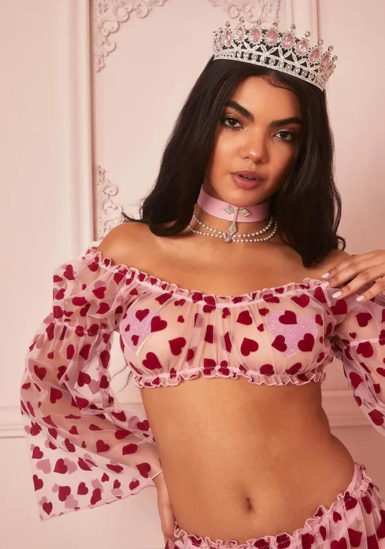 Love Surrounds Me Chiffon Top sold by Dolls Kill