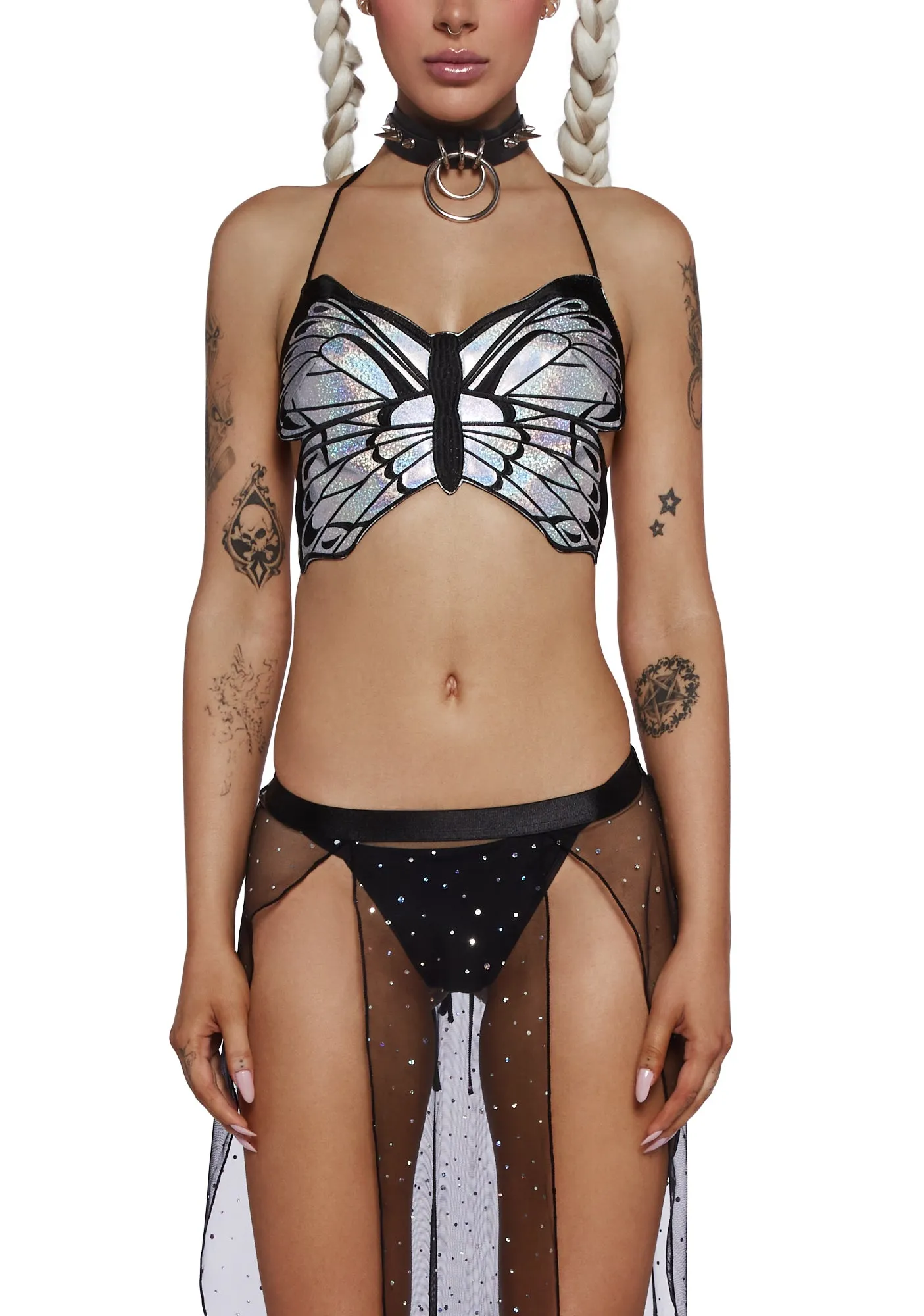 Playa Dreamin' Butterfly Top - Metallic sold by Dolls Kill product image thumbnail 5