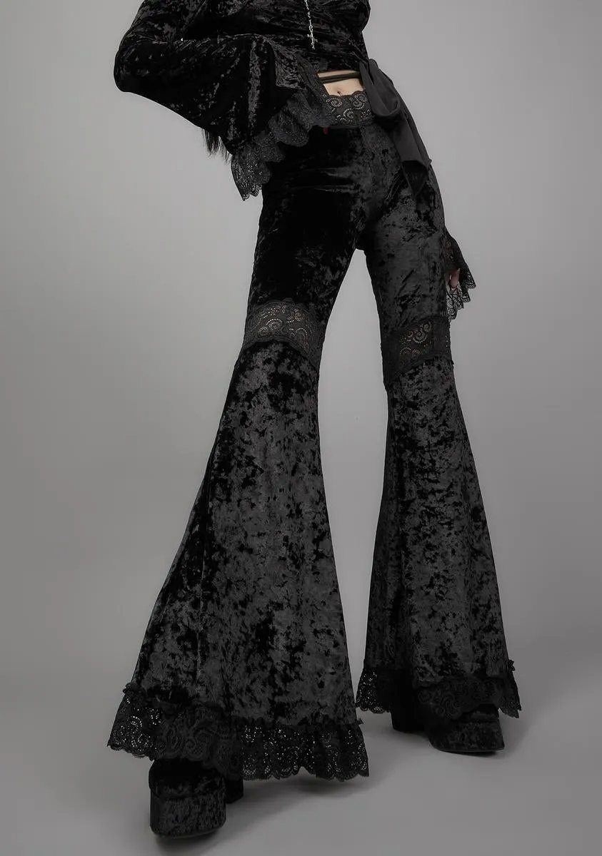 Abandon All Hope Bell Bottom Pants sold by Dolls Kill