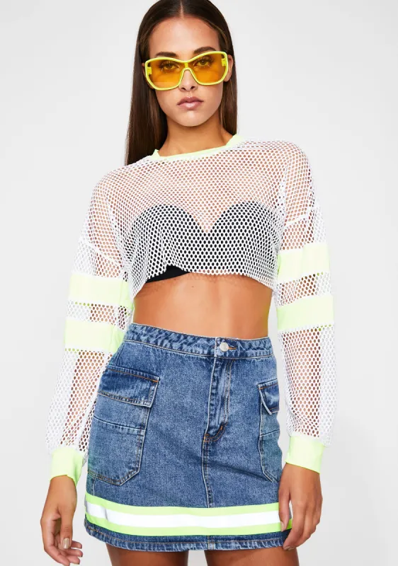 Glow Up Fishnet Top sold by Dolls Kill