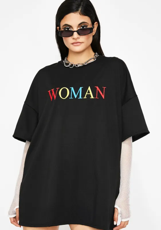 A Real Woman Oversize Tee sold by Dolls Kill