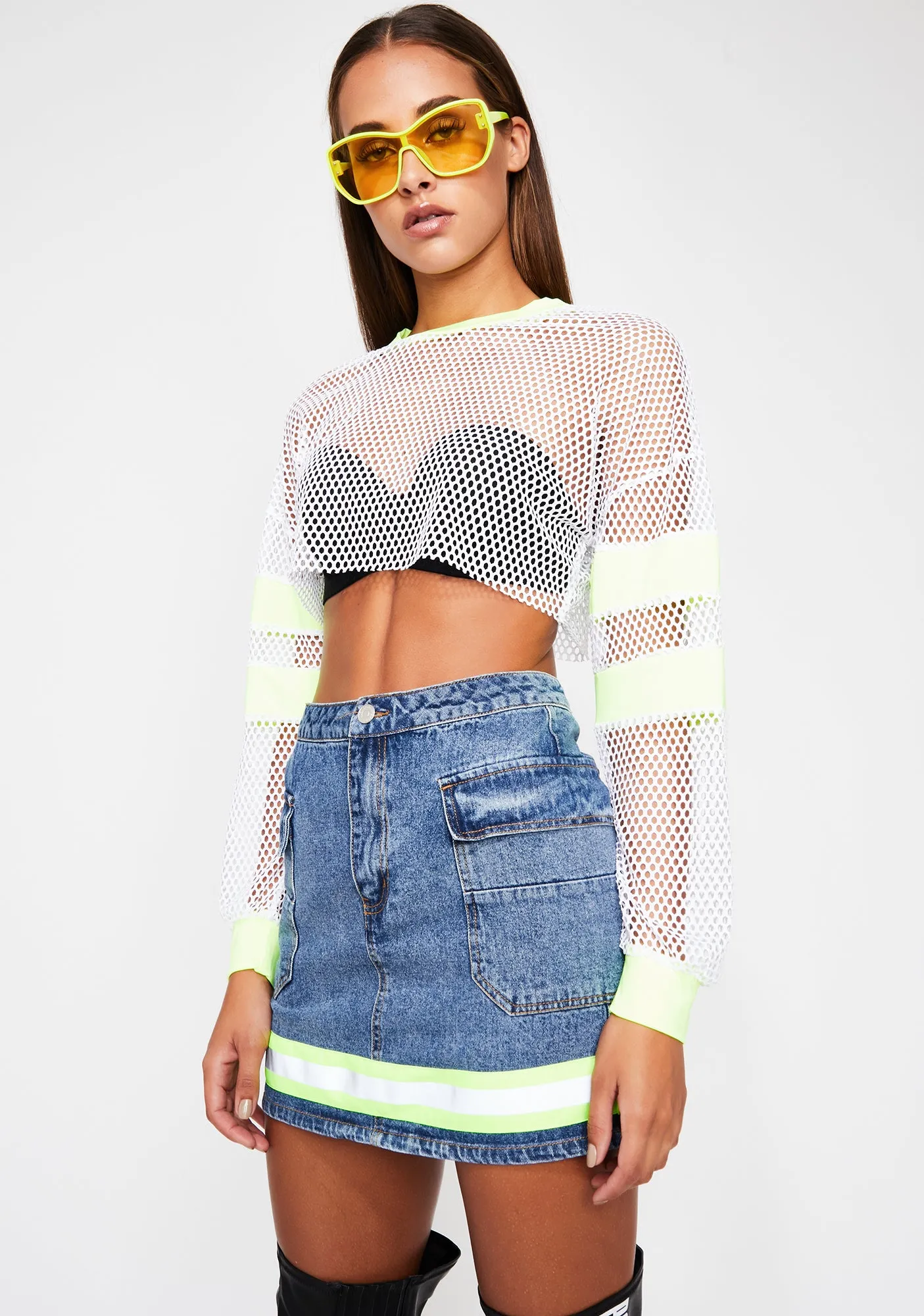 Glow Up Fishnet Top sold by Dolls Kill product image thumbnail 2