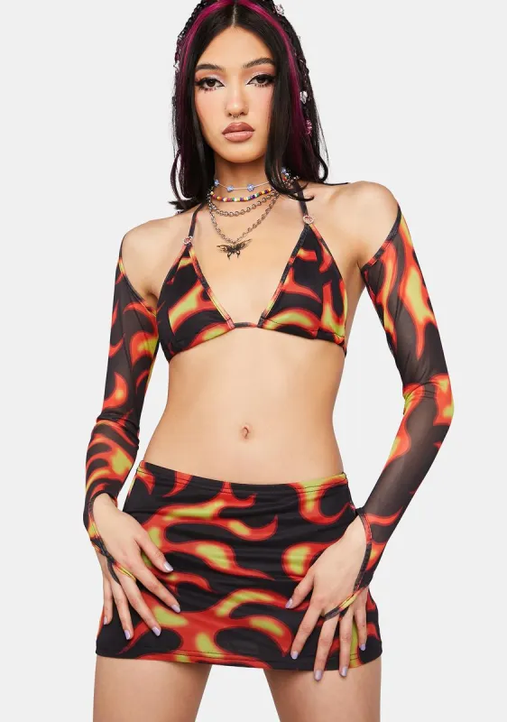 Summer Smoke And Mirrors Skirt Set sold by Dolls Kill