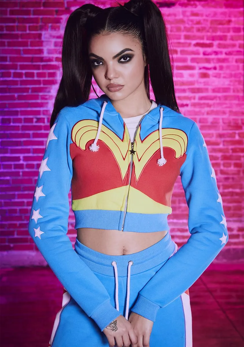 Warrior Goddess Zip-Up Hoodie sold by Dolls Kill
