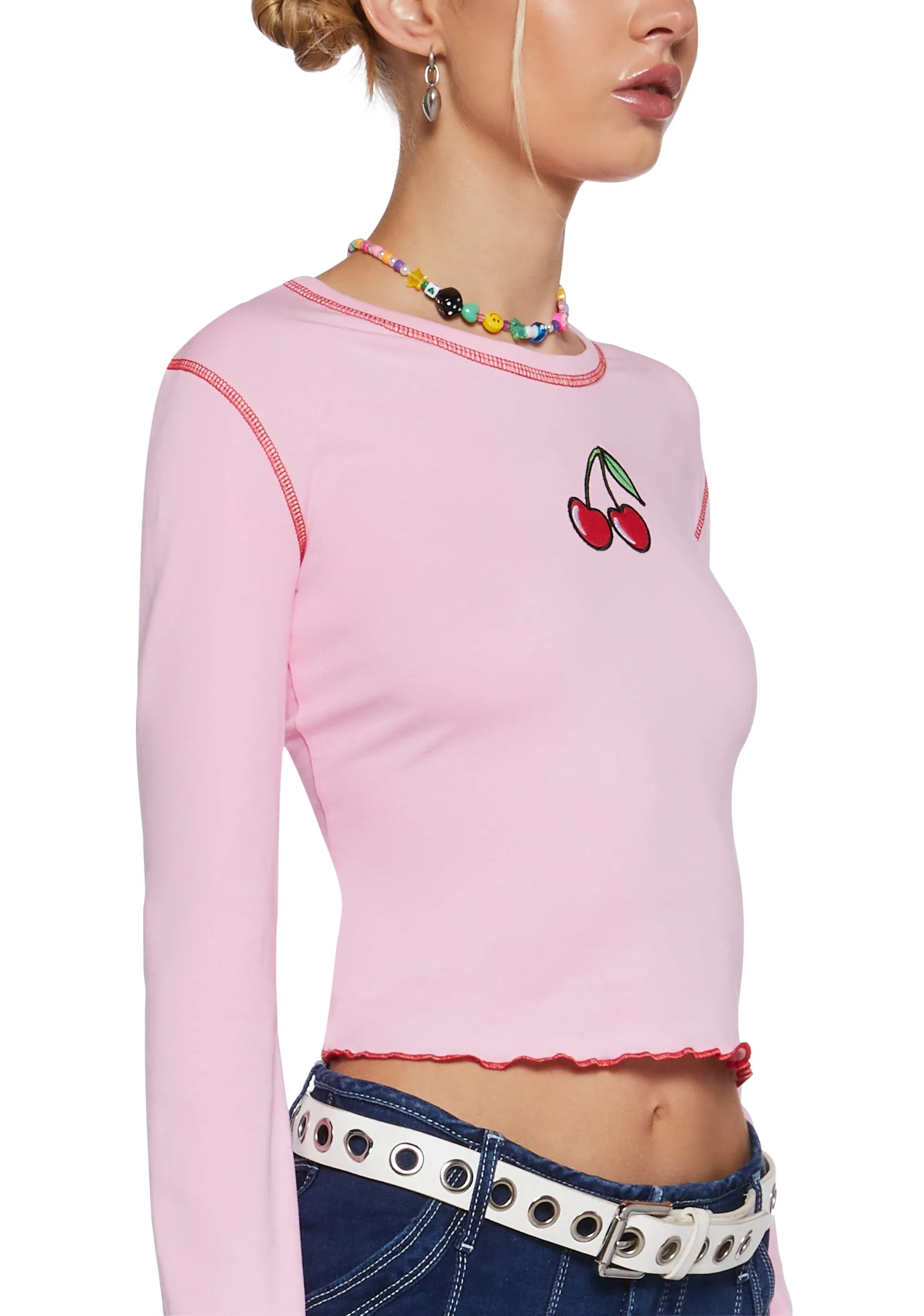 Pucker Up Long Sleeve Tee sold by Dolls Kill product image thumbnail 5