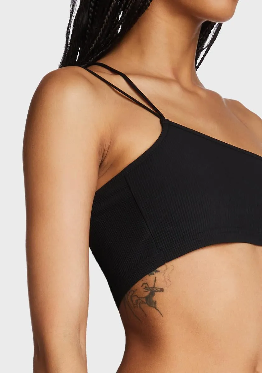 Asymmetric Ribbed Crop Top sold by Dolls Kill product image thumbnail 5