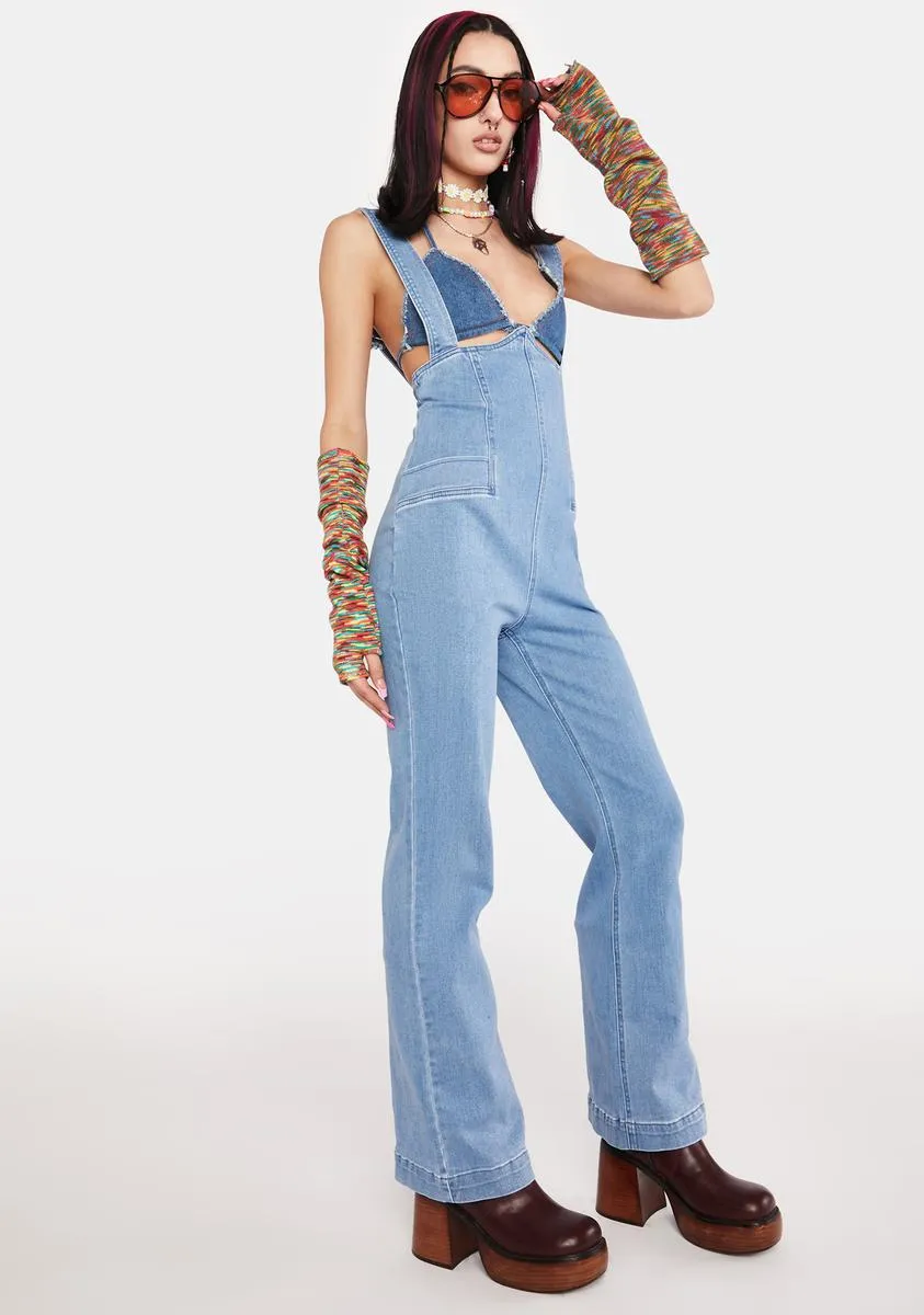 So Suspenseful Denim Jumpsuit sold by Dolls Kill product image thumbnail 3